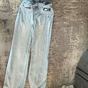 Light Wash Straight Leg Jeans